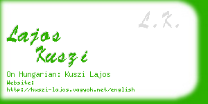 lajos kuszi business card
